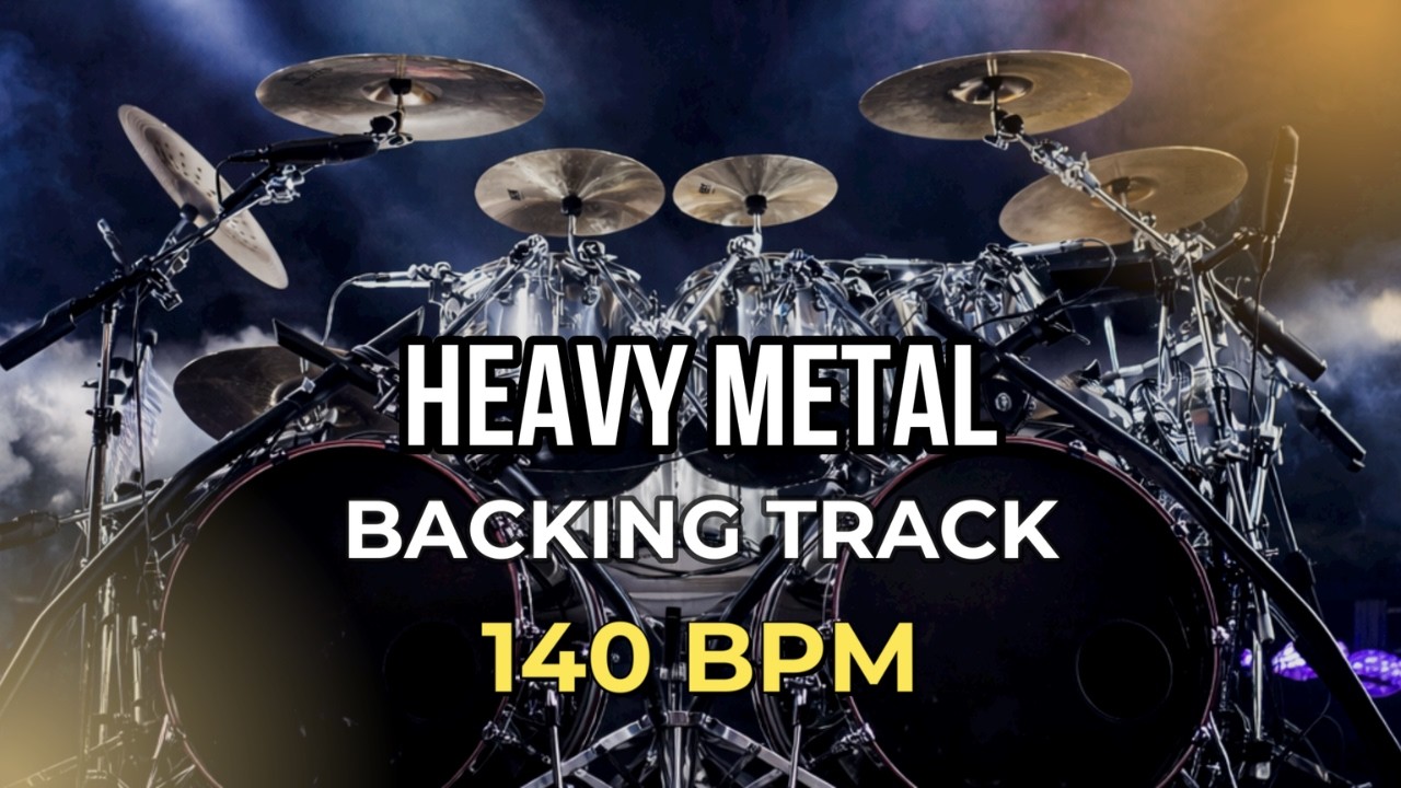 Heavy Metal Drum Backing Track 140 BPM | Powerful Heavy Metal Jam