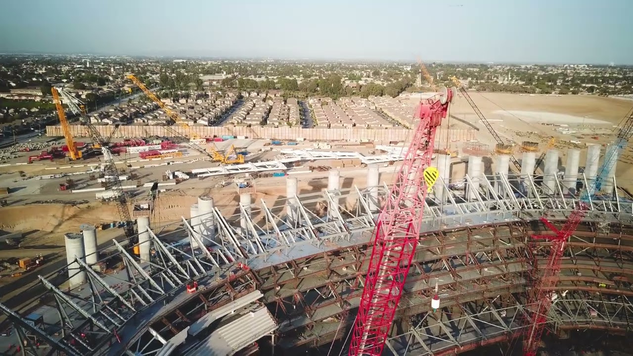 The Building of SoFi Stadium. Awesome drone footage takes you inside the  $4 Billion structure