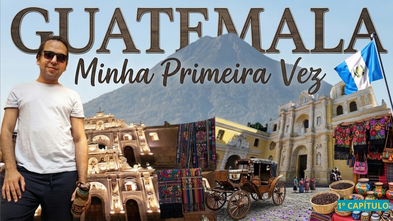 VULCÕES, CAFÉS, ARCO, E COMPRAS pela cidade de ANTÍGUA.