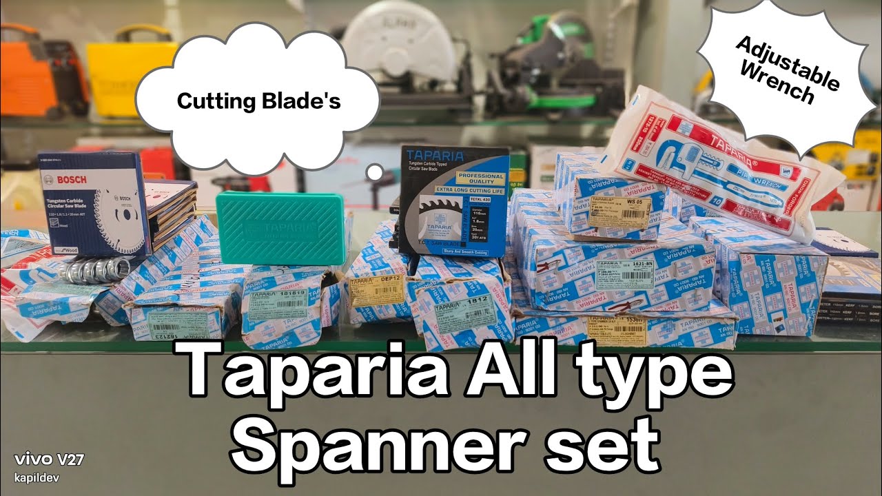 Taparia की सभी प्रकार का spanner. !! Taparia ring spanner !! TCT Blade !! #unboxing #youtube #tools