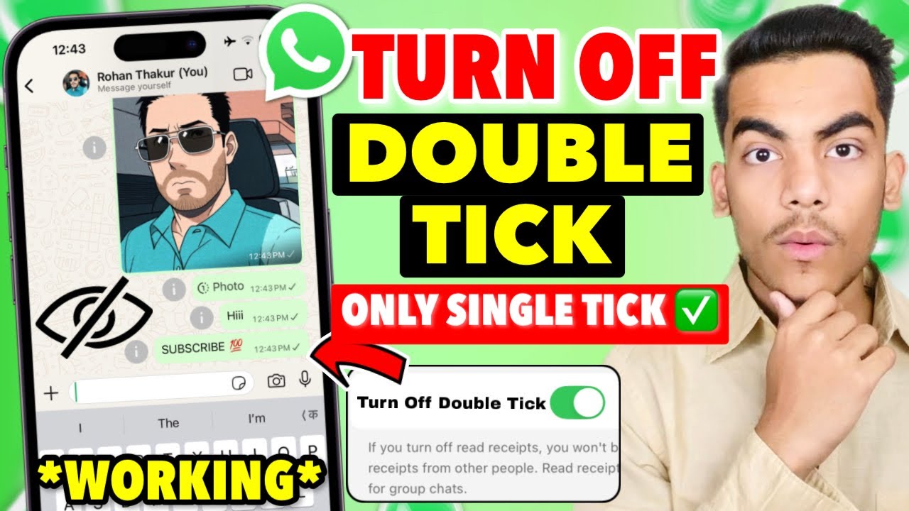 Turn Off WhatsApp Double Tick | WhatsApp Par Double Tick Kaise Hataye | WhatsApp Single Tick Only
