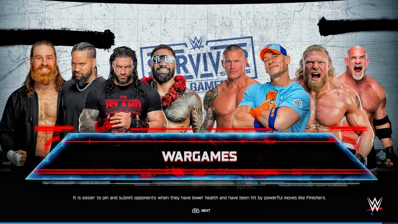The Bloodline Vs Team Rivals (Cena , Orton, Lesnar & Goldberg) - Survivor Series War-games Match 
