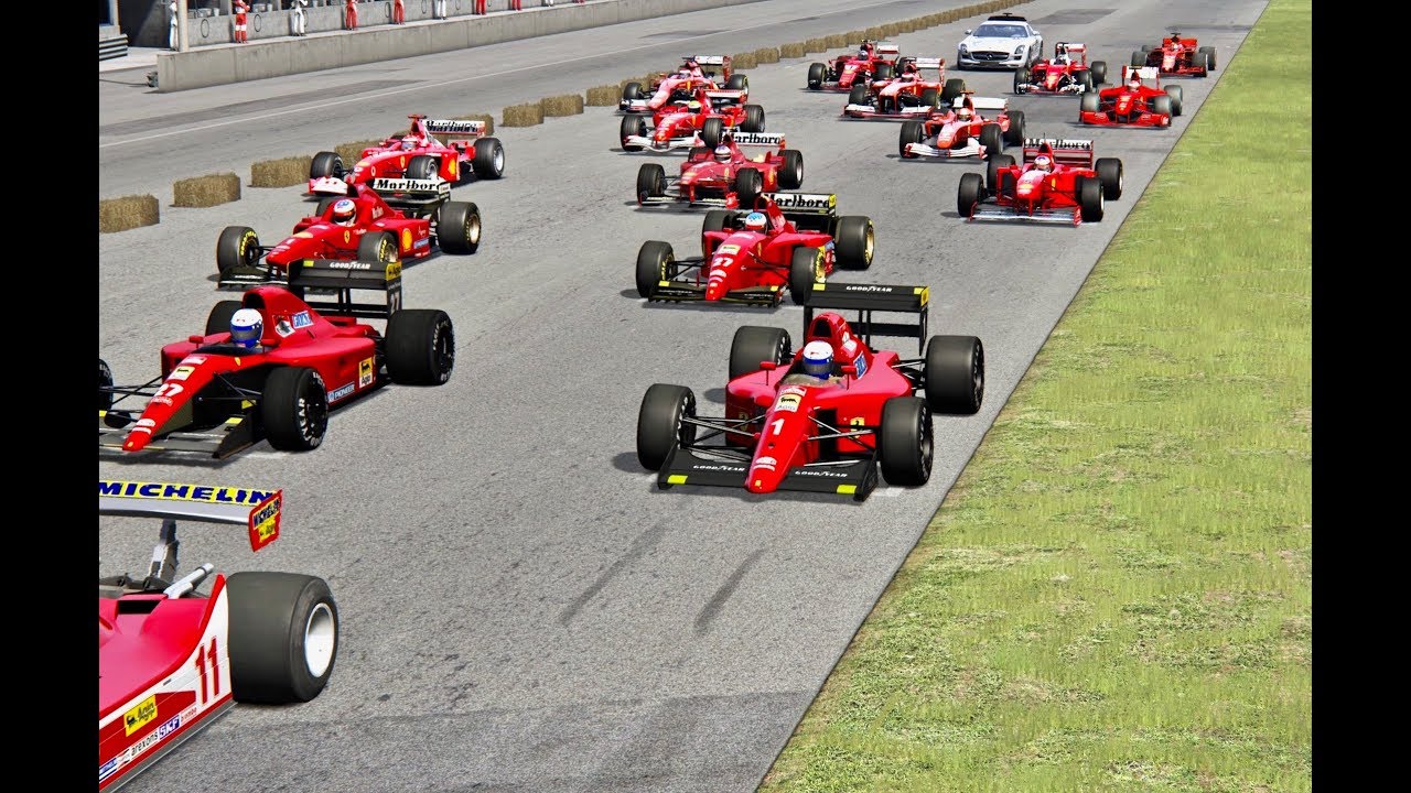 Ferrari F1 2018 vs All Ferrari F1 Cars - Old Monza