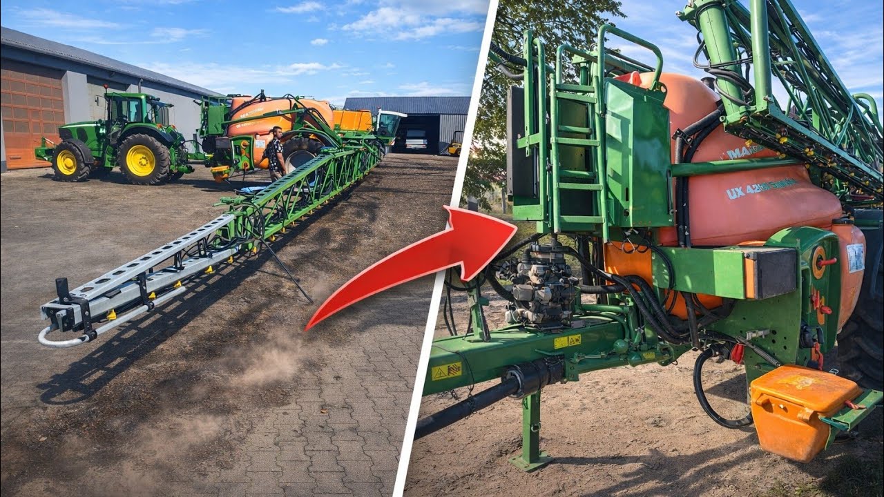 NOWY OPRYSKIWACZ AMAZONE UX 4200 – Pierwszy wyjazd w pole! RSM poszedł w ruch!