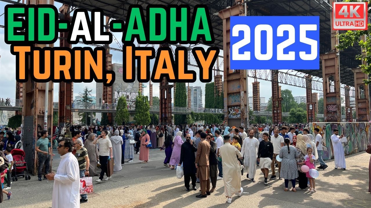 Eid-ul-Adha 2025 MASSIVE Prayer Gathering in Turin, Italy