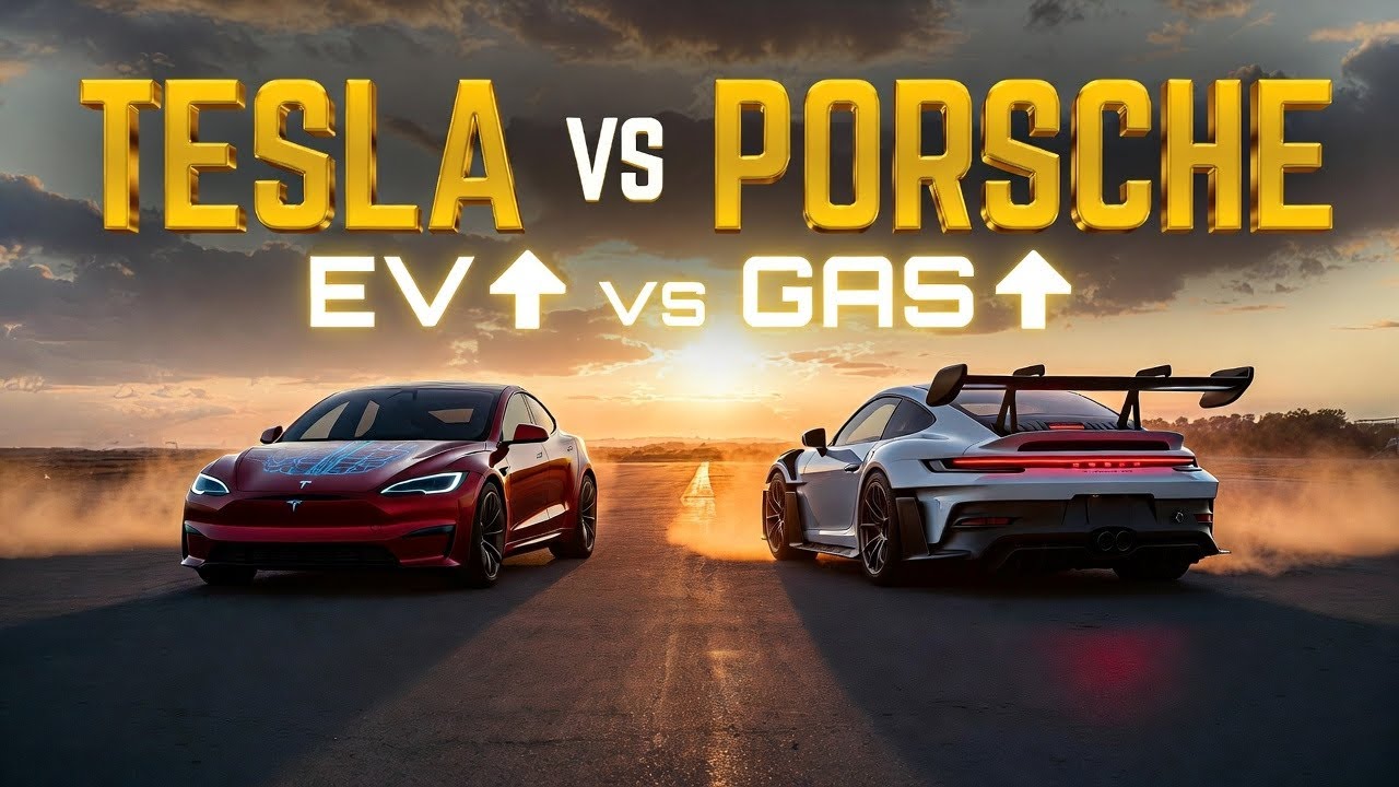 Tesla Plaid ⚡ vs Porsche 911 Turbo S 🏎️ – Gas Is Dead?