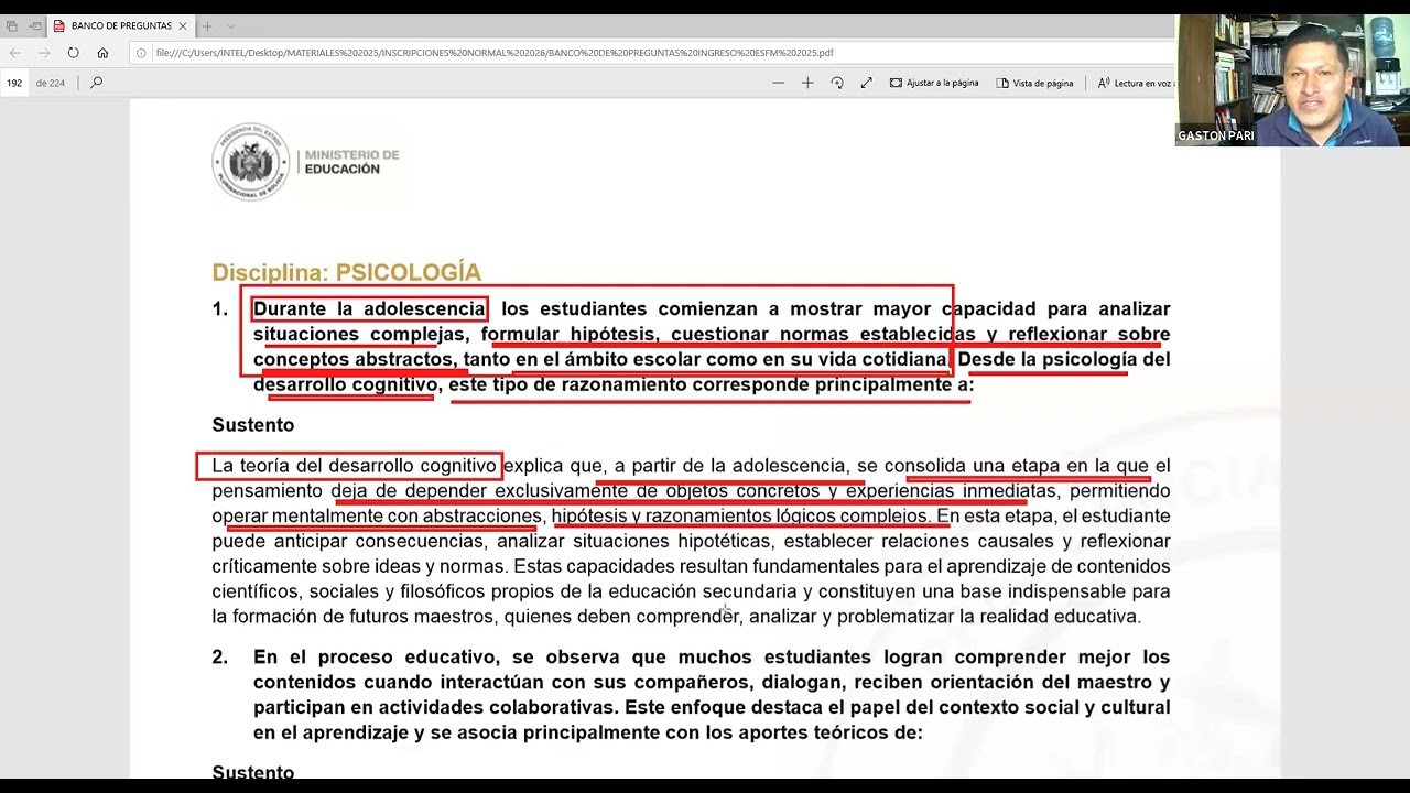 PSICOLOGÍA 18-01-26 MAÑANA
