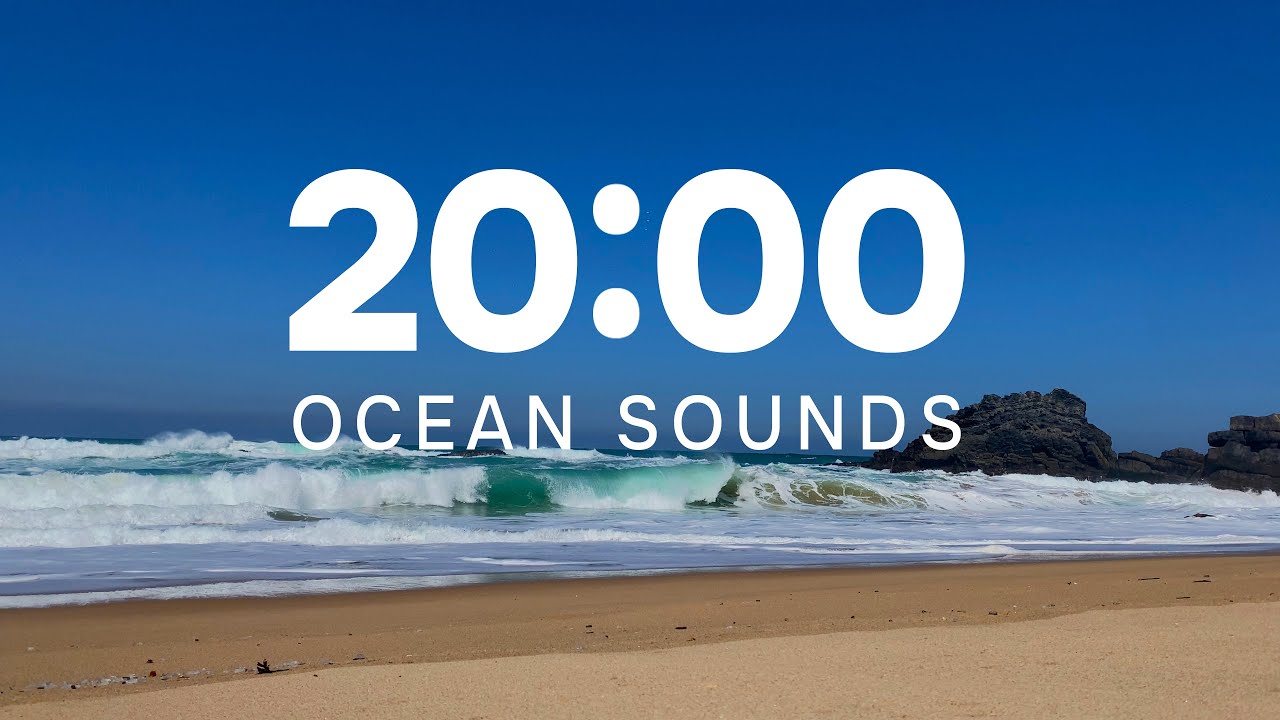 20 Minute Study Timer | Ambient Ocean Sounds for Intense Focus