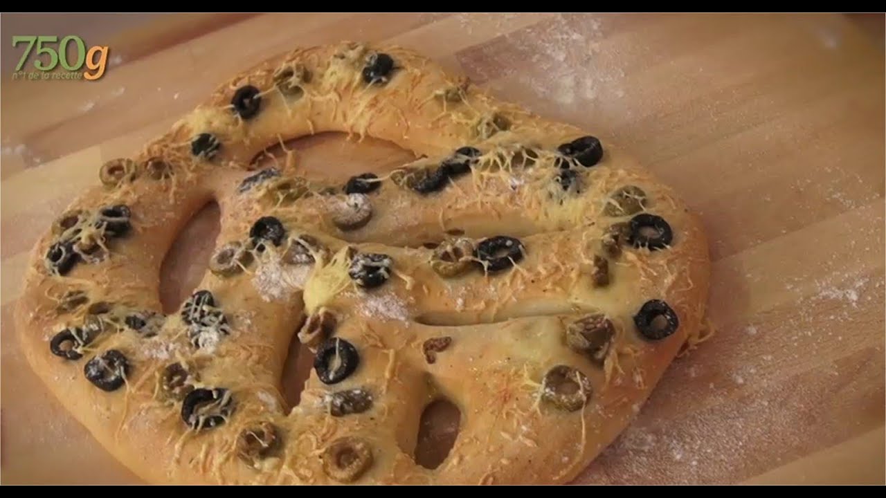 Recette de Fougasse aux olives - 750g