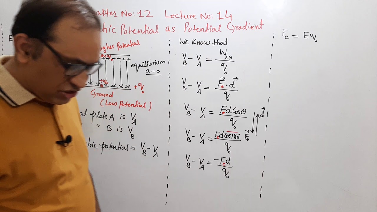 Electrostatics Lec -14 | Electric Potential as Potential Gradient | 2nd Year FSc Physics
