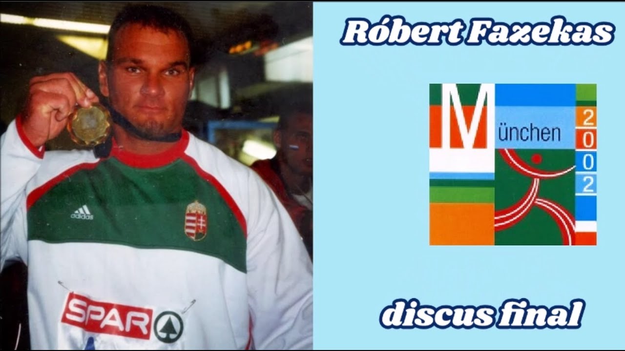 R&oacute;bert Fazekas (Hungary) discus final 2002 European Athletics Championships Munich