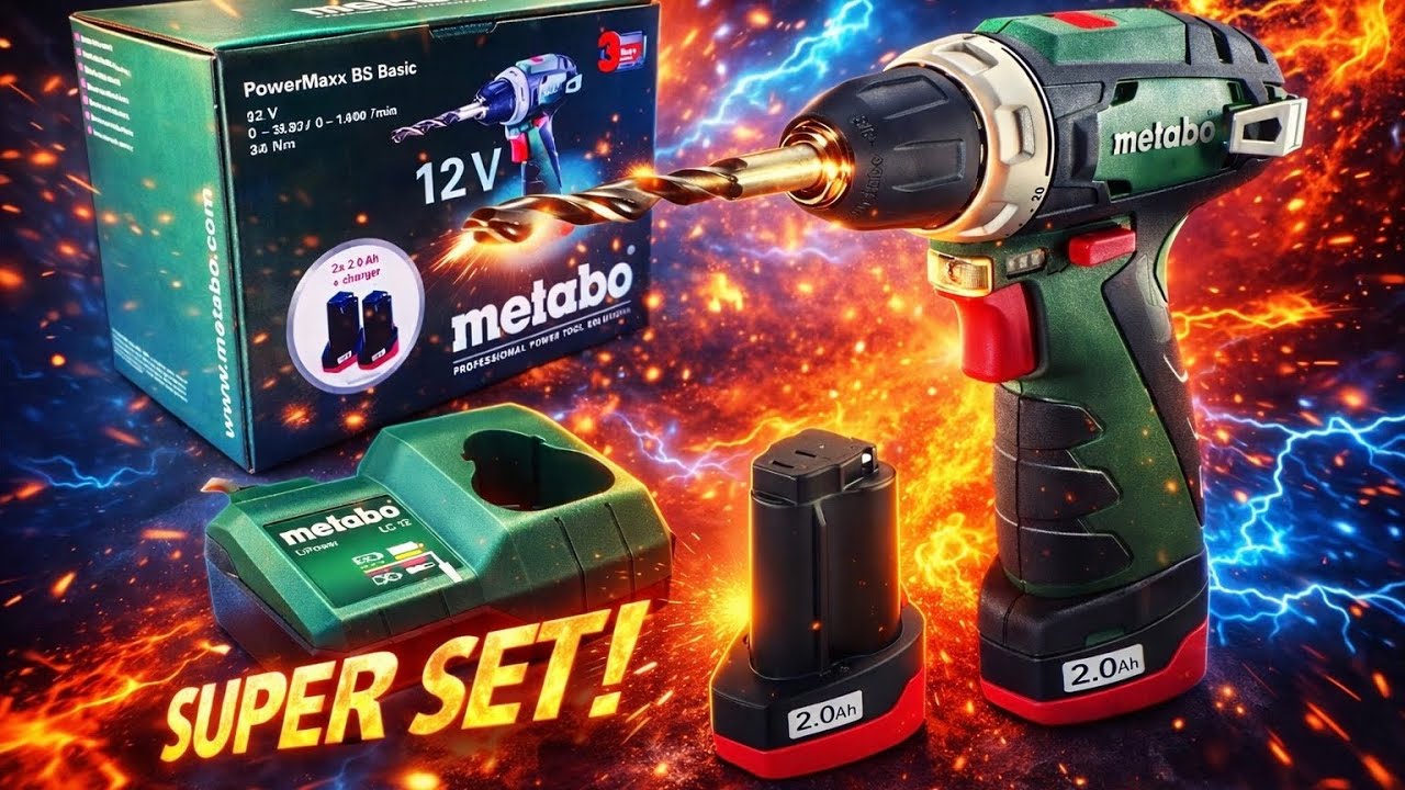Шуруповерт аккумуляторный MetaboPowerMaxx BS Basic