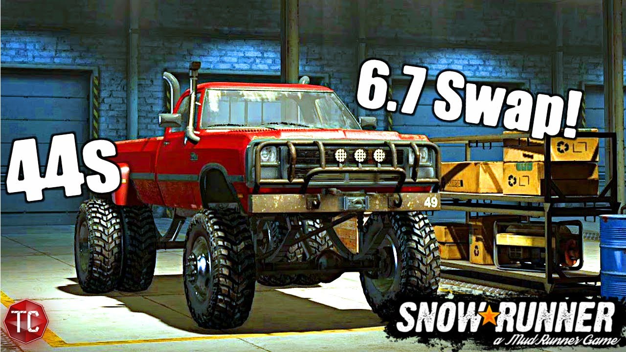 SnowRunner: 1st Gen Dodge got a BIG LIFT, 44s, and a 6.7 SWAP!