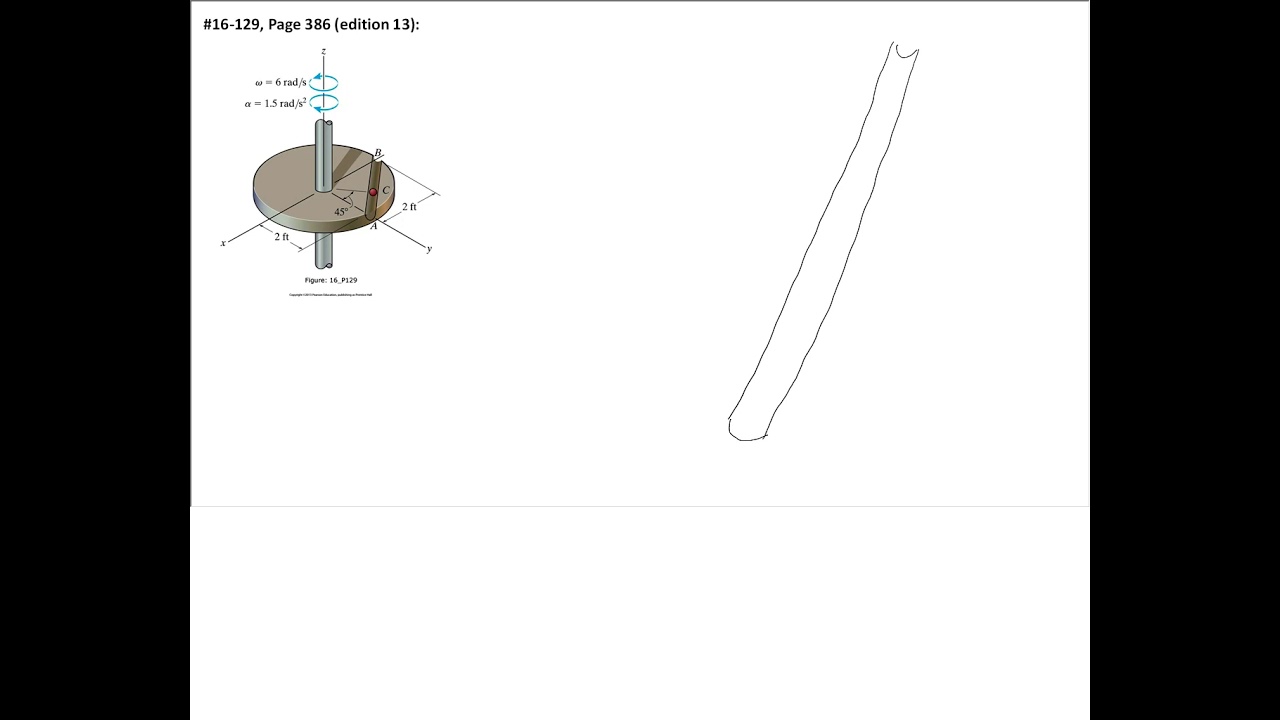Ex  16-129   Relative motion with rotating axes