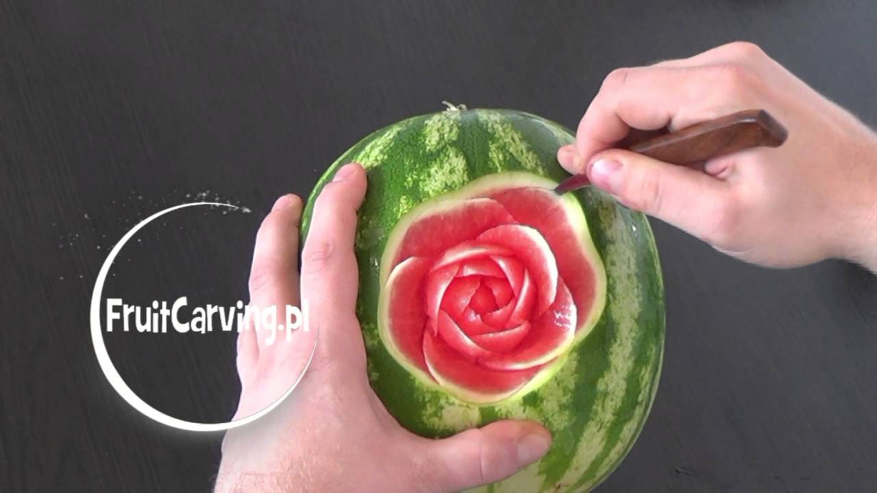 #43 How to make watermelon rose / Jak zrobić różę w arbuzie