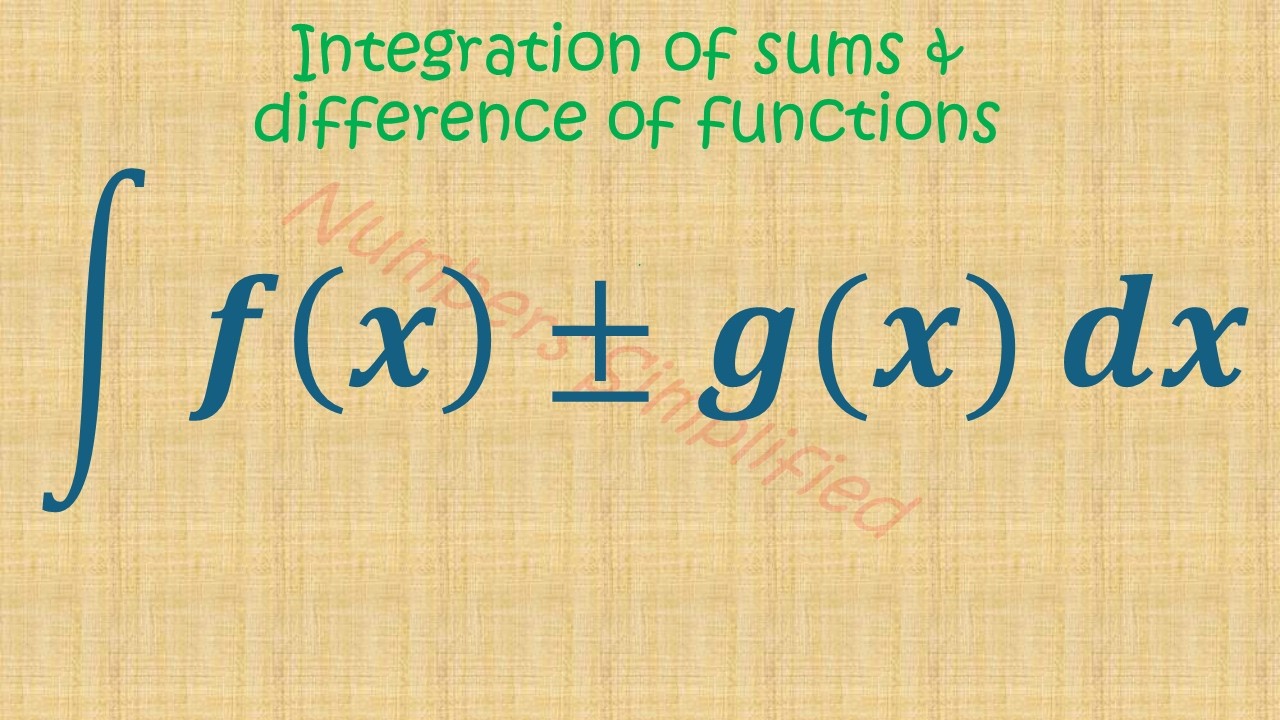 integration sums and difference functions 1