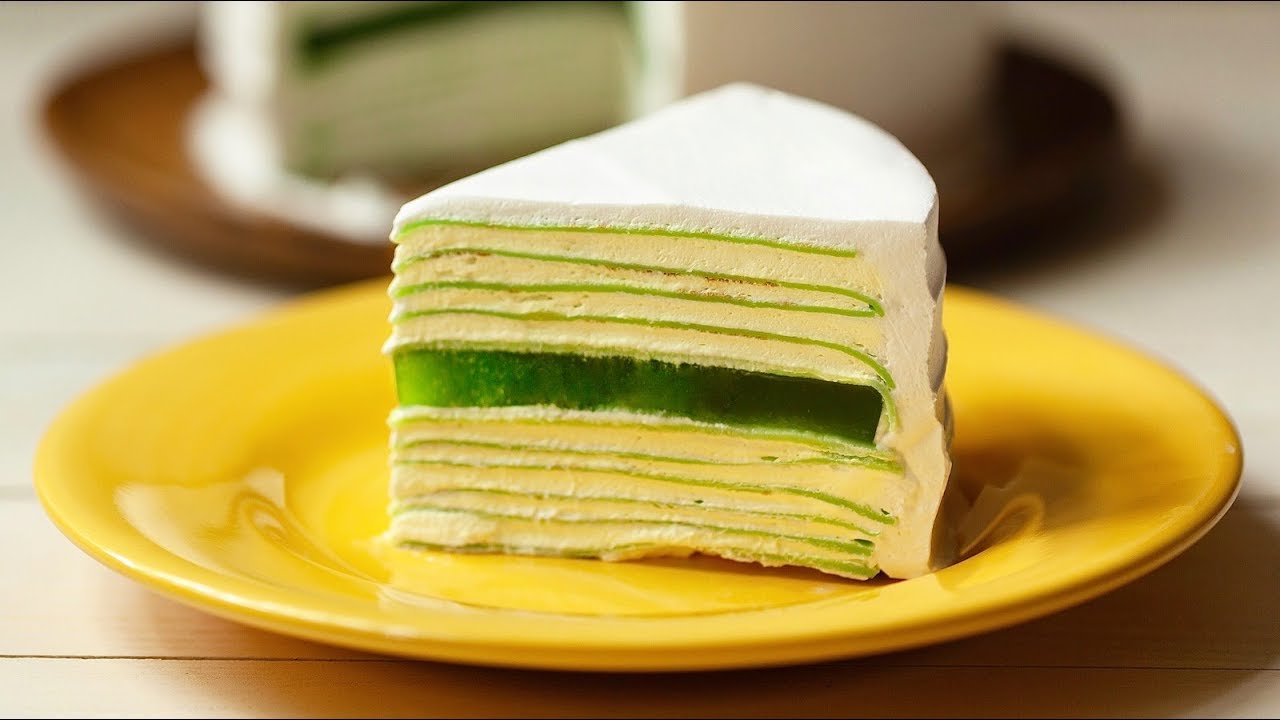 DURIAN - PANDAN MILLE CREPE - Crepe lá nếp sầu riêng ngàn lớp