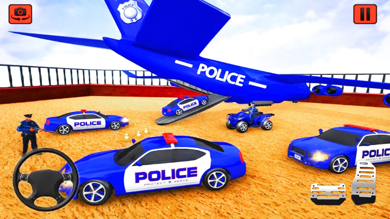 Police Car Cargo Transport 3D - Police Plane Transporter - Android Gameplay