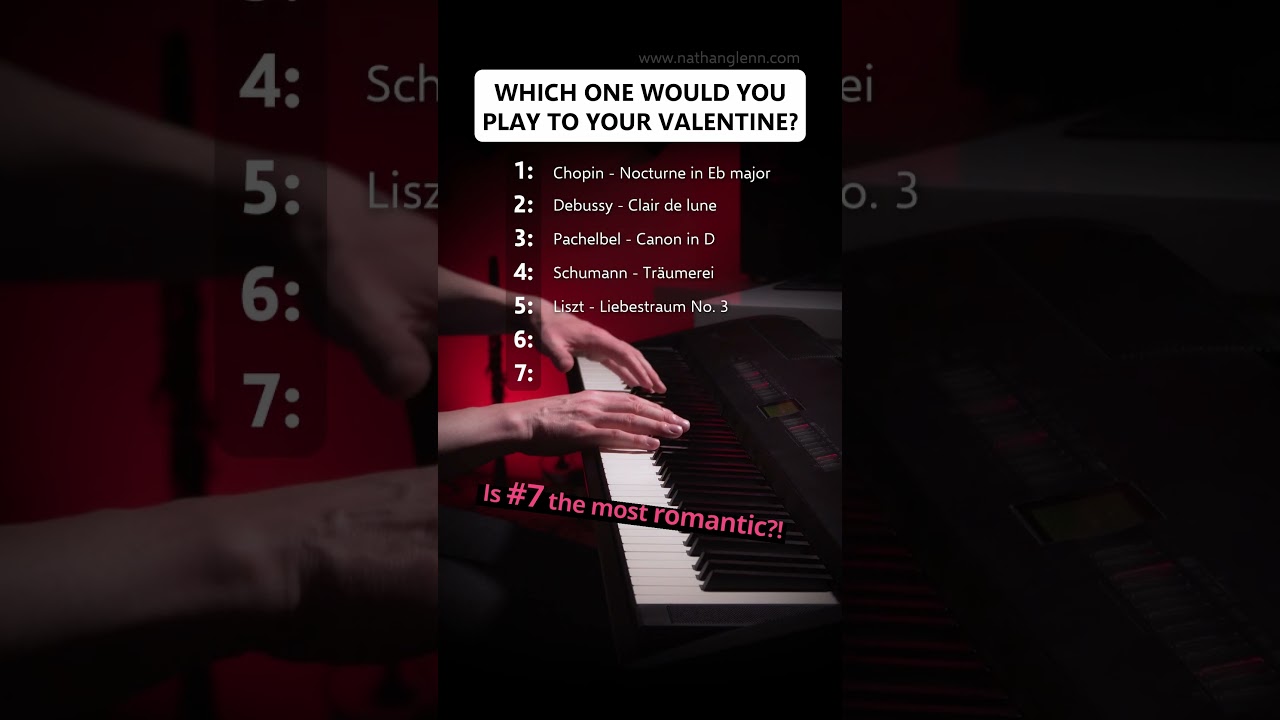 7 of the most ROMANTIC classical pieces 🎹 #Shorts
