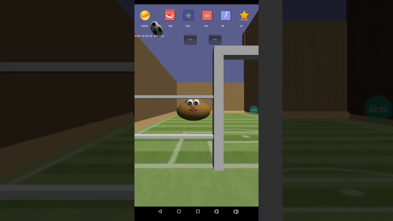 Playing Pou 3D again After 6 days