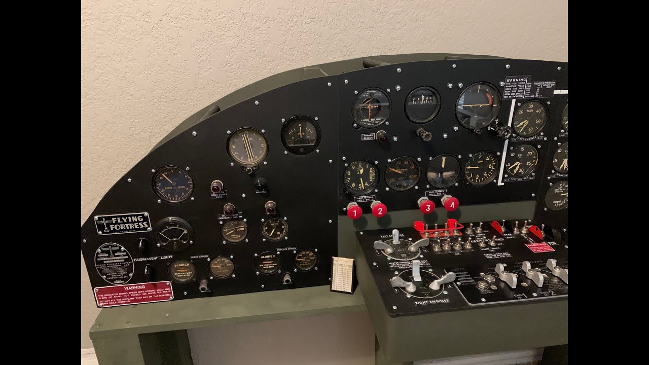 B-17 Flying Fortress Bomber Instrument Panel - How I Built It!