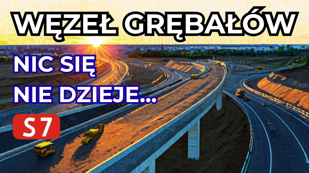 Droga S7 . Węzeł Grębał&oacute;w.