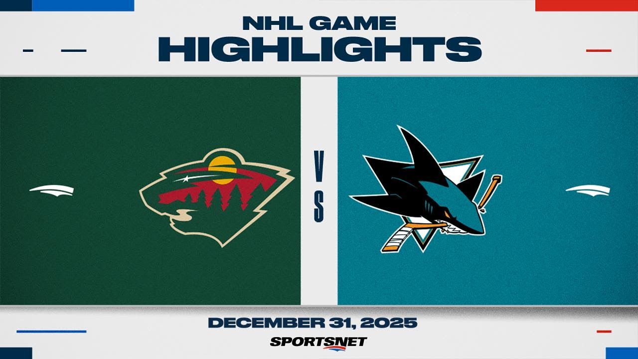 NHL Highlights | Wild vs. Sharks - December 31, 2025
