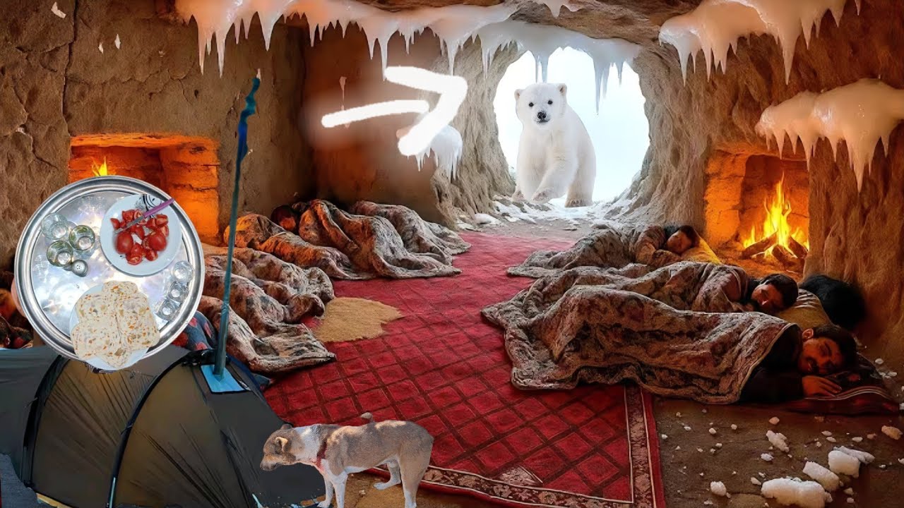 On the second day, my friends and I will complete the construction of the cave.