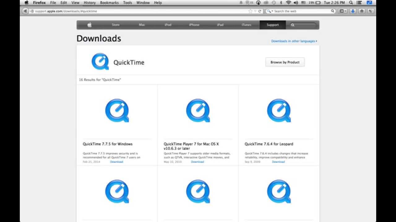 how to install Quicktime Player on macintosh and windows