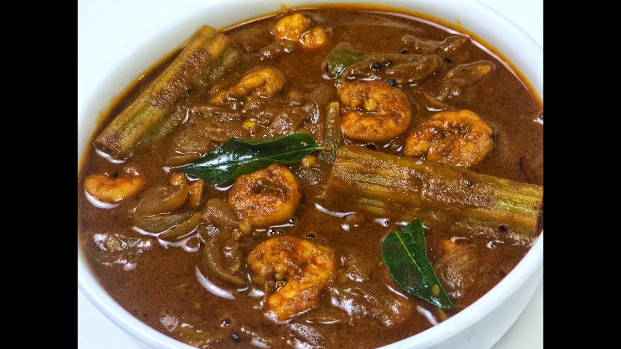 കൊഞ്ചും മുരിങ്ങക്കായും കൂടി ഒരു തീയൽ👌😋|| Chemmeen/ Konju Theeyal || Prawns Theeyal || Rcp:210