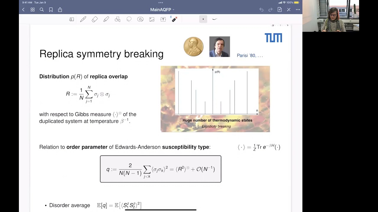 Simone Warzel: Recent progress in quantum spin glasses (Feb. 10, 2022)