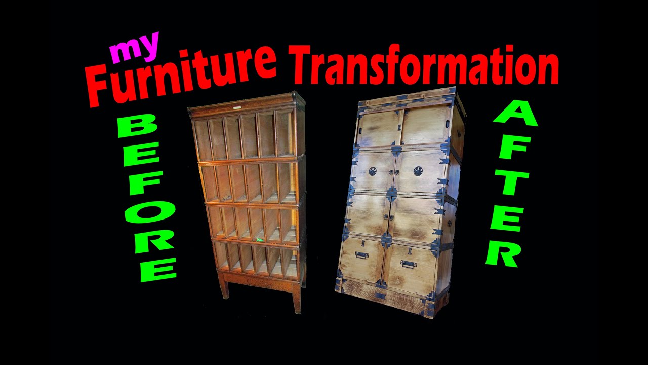 My Furniture Transformation - ( vinyl record shelf to Japanese tansu )