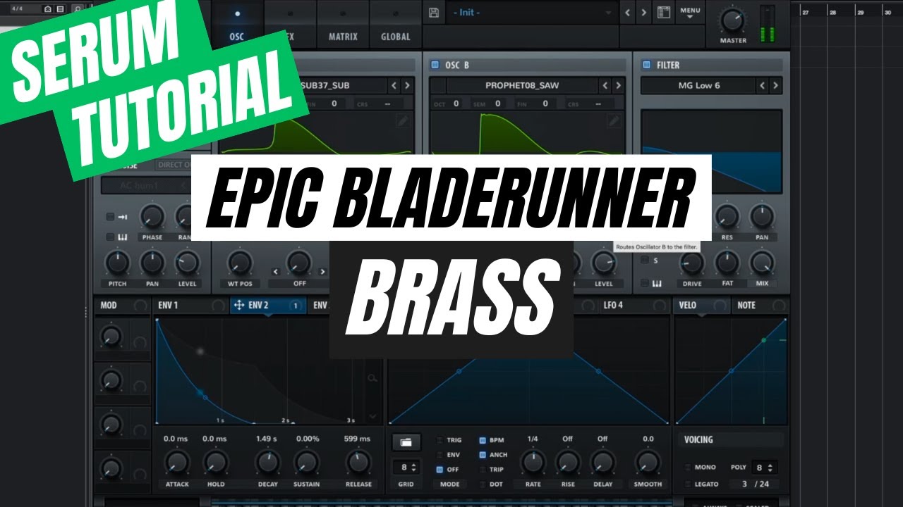 How to Make EPIC Bladerunner style Analog Synth Brass