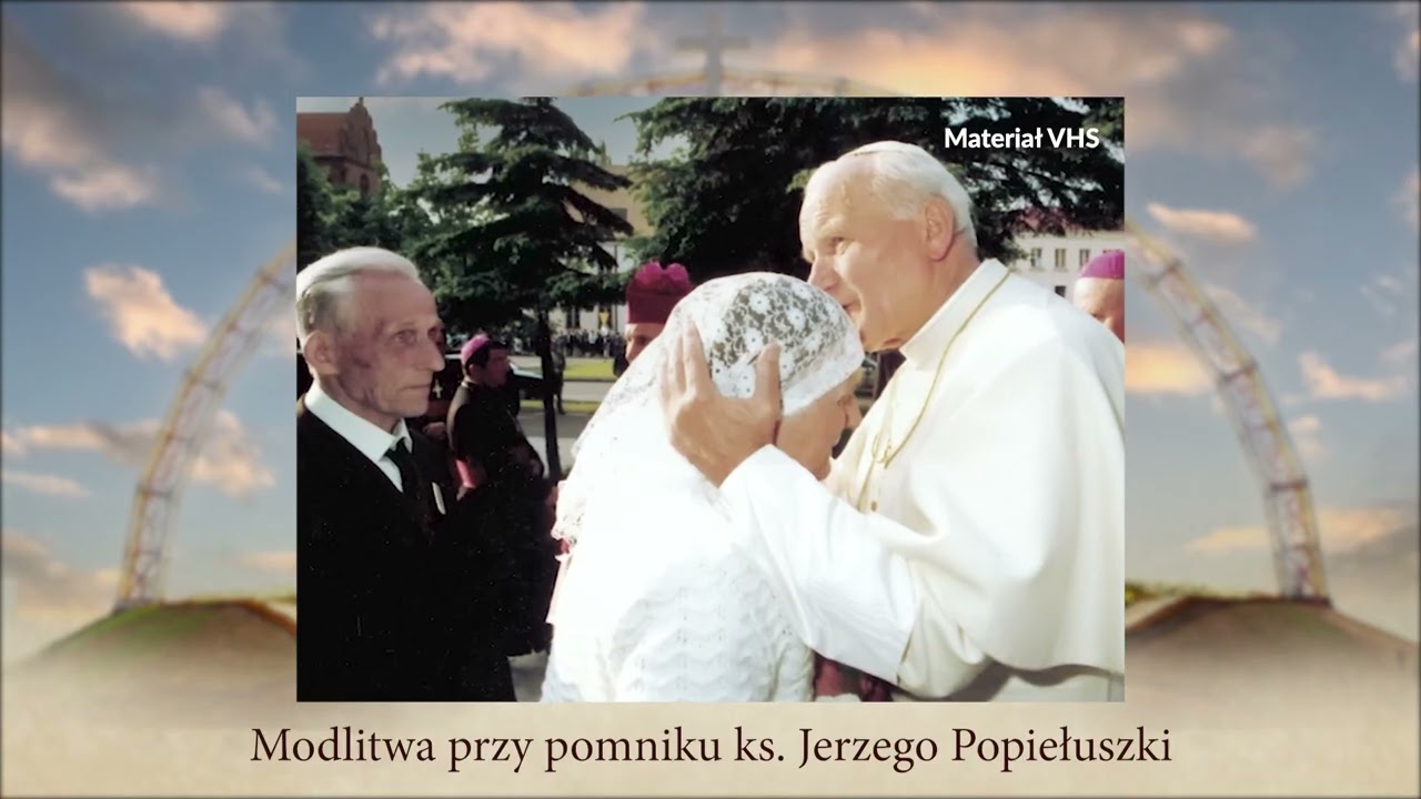 Modlitwa przy pomniku bł. ks. Jerzego Popiełuszki - 5 czerwca 1991 r. Białystok