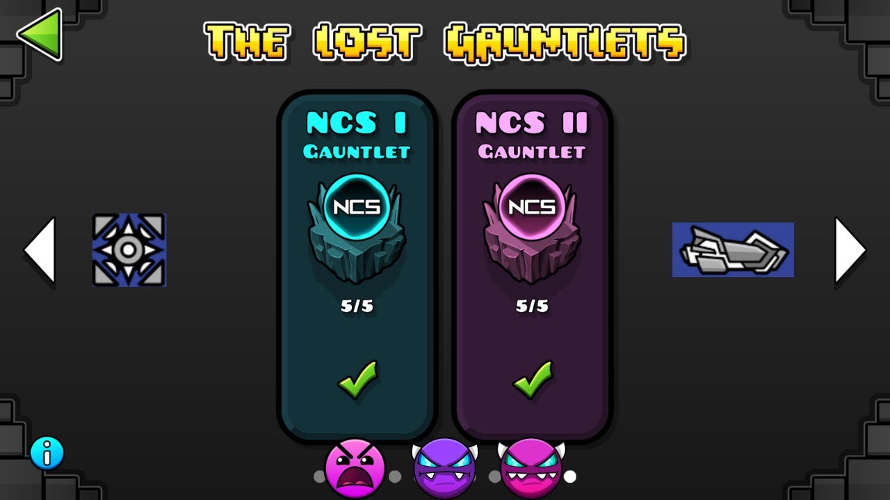 NCS Gauntlets 1 & 2 (ALL LEVELS) (Insane - Easy demon - Medium demon) |Geometry Dash|