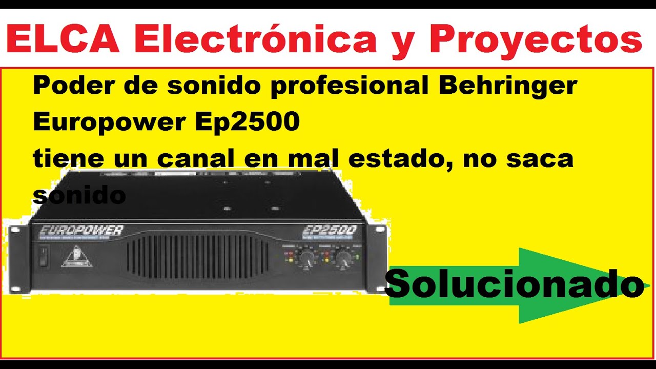 Europower  Ep2500, No Entrega Sonido un Canal (¡Solucionado!).