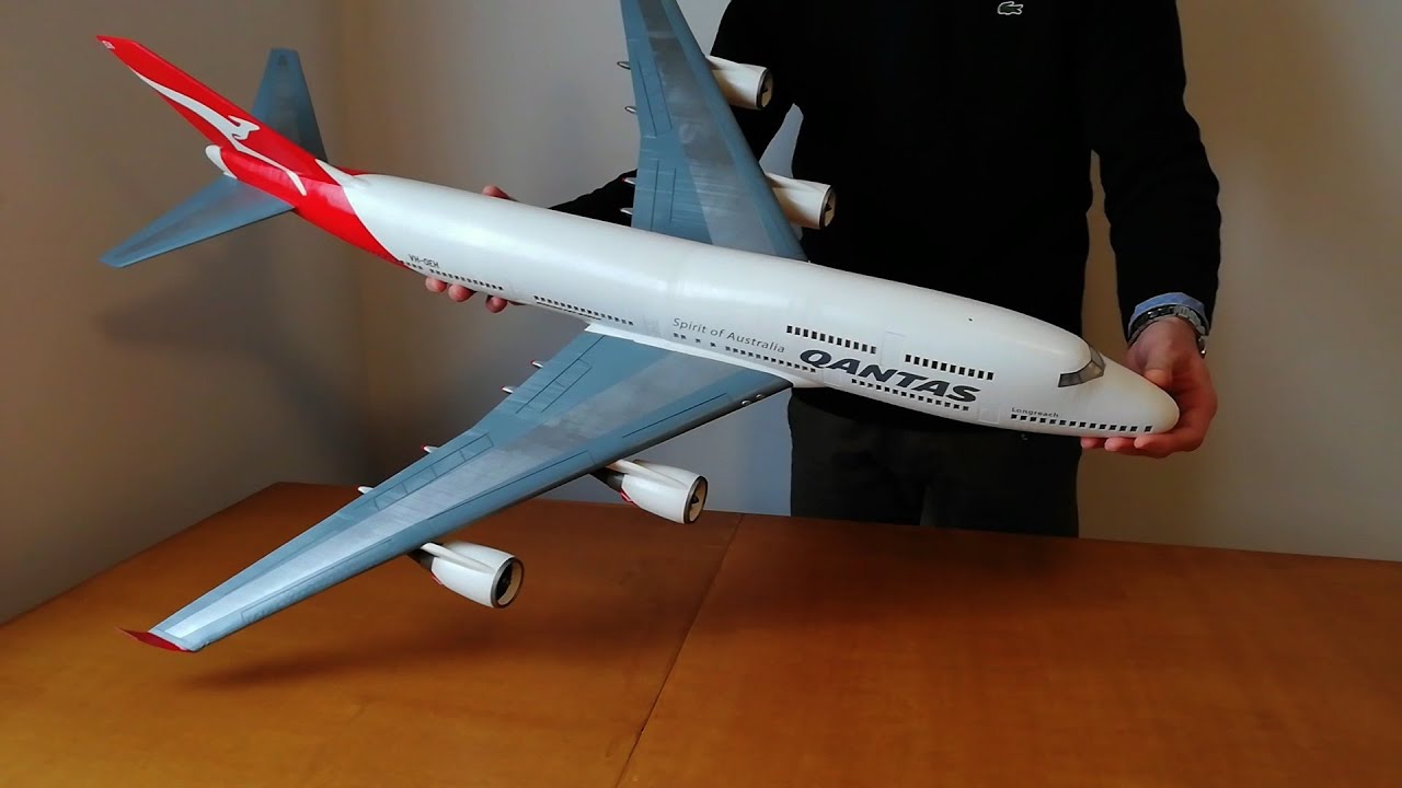 Boeing 747-438ER Qantas in scala 1:72. Progetto e realizzazione in stampa 3D