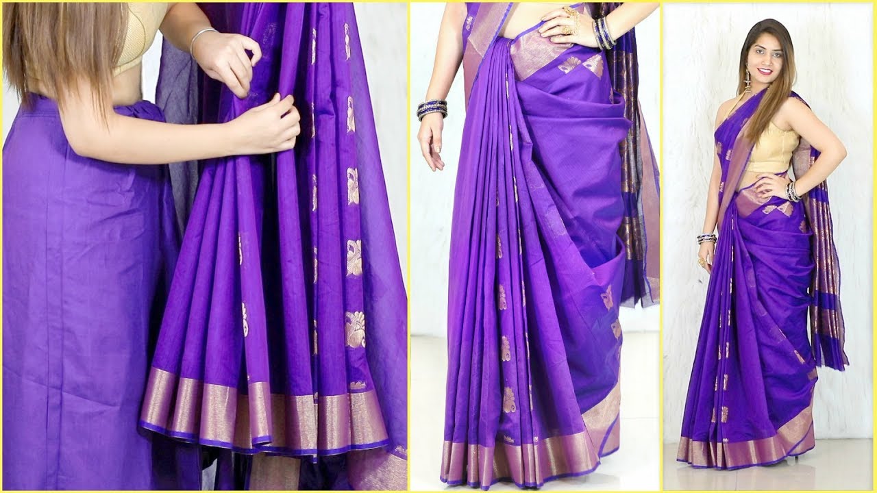 इन TRICKS के साथ पहने Perfect Pleats वाली Cotton साड़ी - How To Wear Saree Perfectly | Anaysa