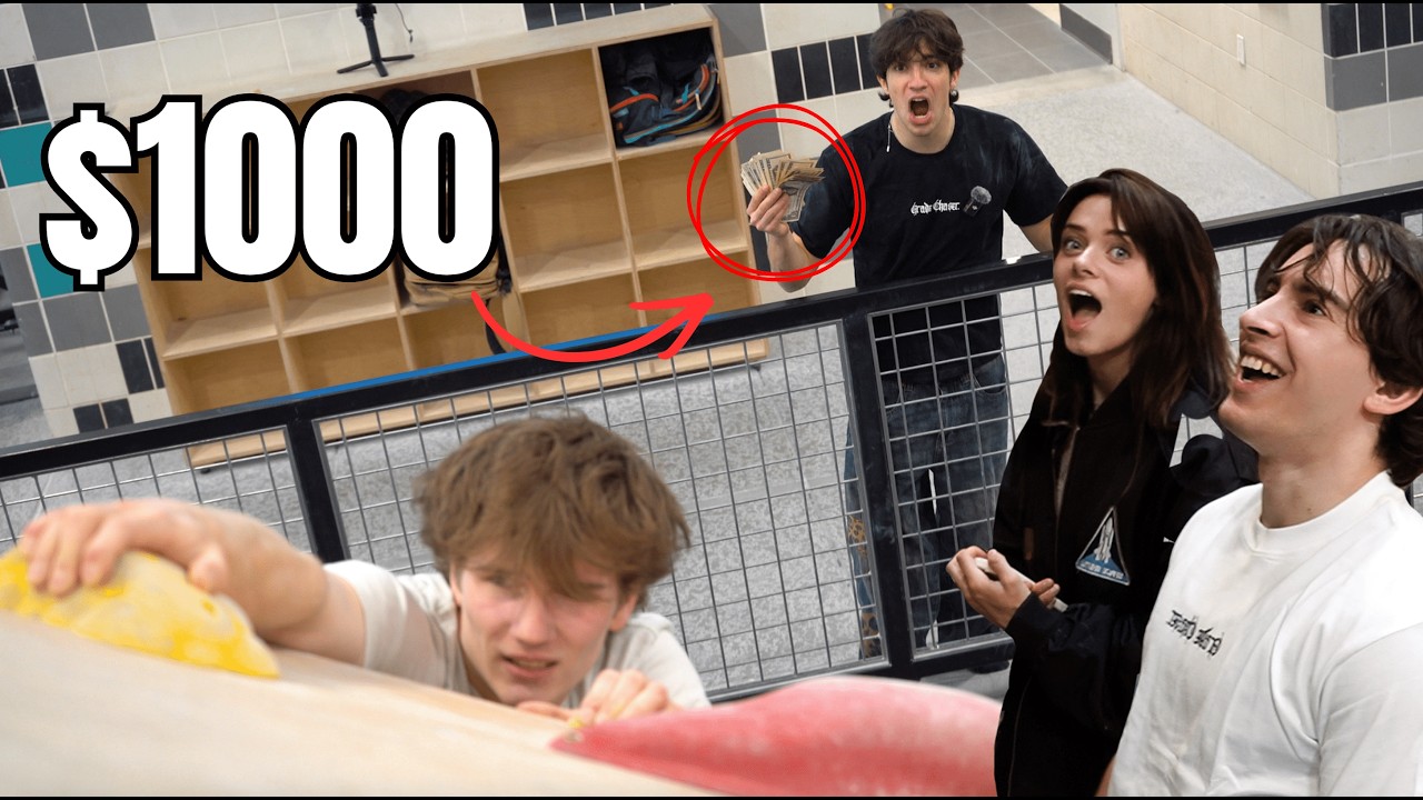 Do the Hardest Climb in the Gym, Win $1000