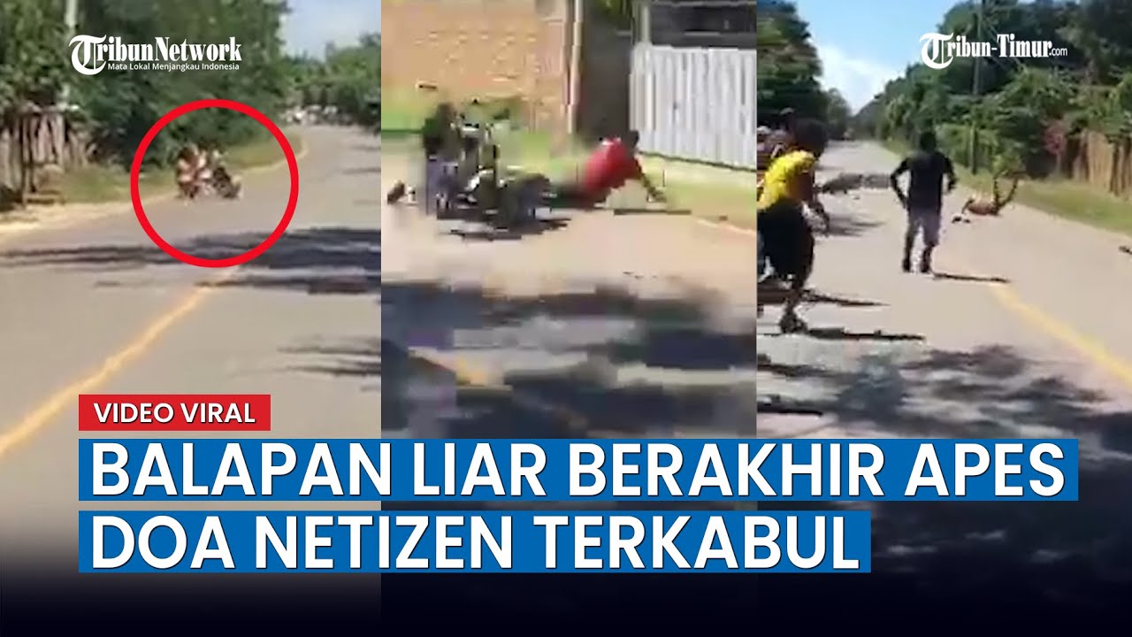 Viral Dua Pemuda Balapan Liar Berakhir Apes. Doa Netizen Terkabul