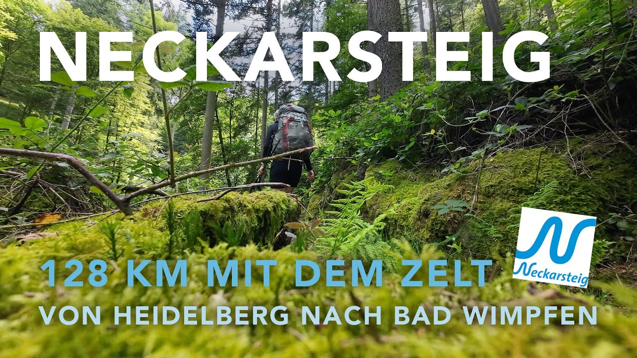 Neckarsteig - 128 km mit Zelt von Heidelberg nach Bad Wimpfen  4K