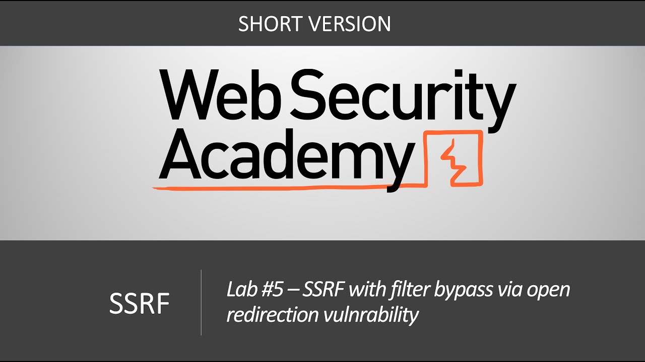 SSRF — Лабораторная работа № 5 SSRF с обходом фильтра через уязвимость открытого перенаправления ...