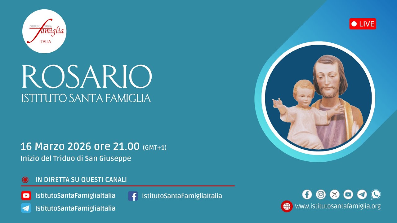Santo Rosario all'inizio del Triduo di San Giuseppe 2026