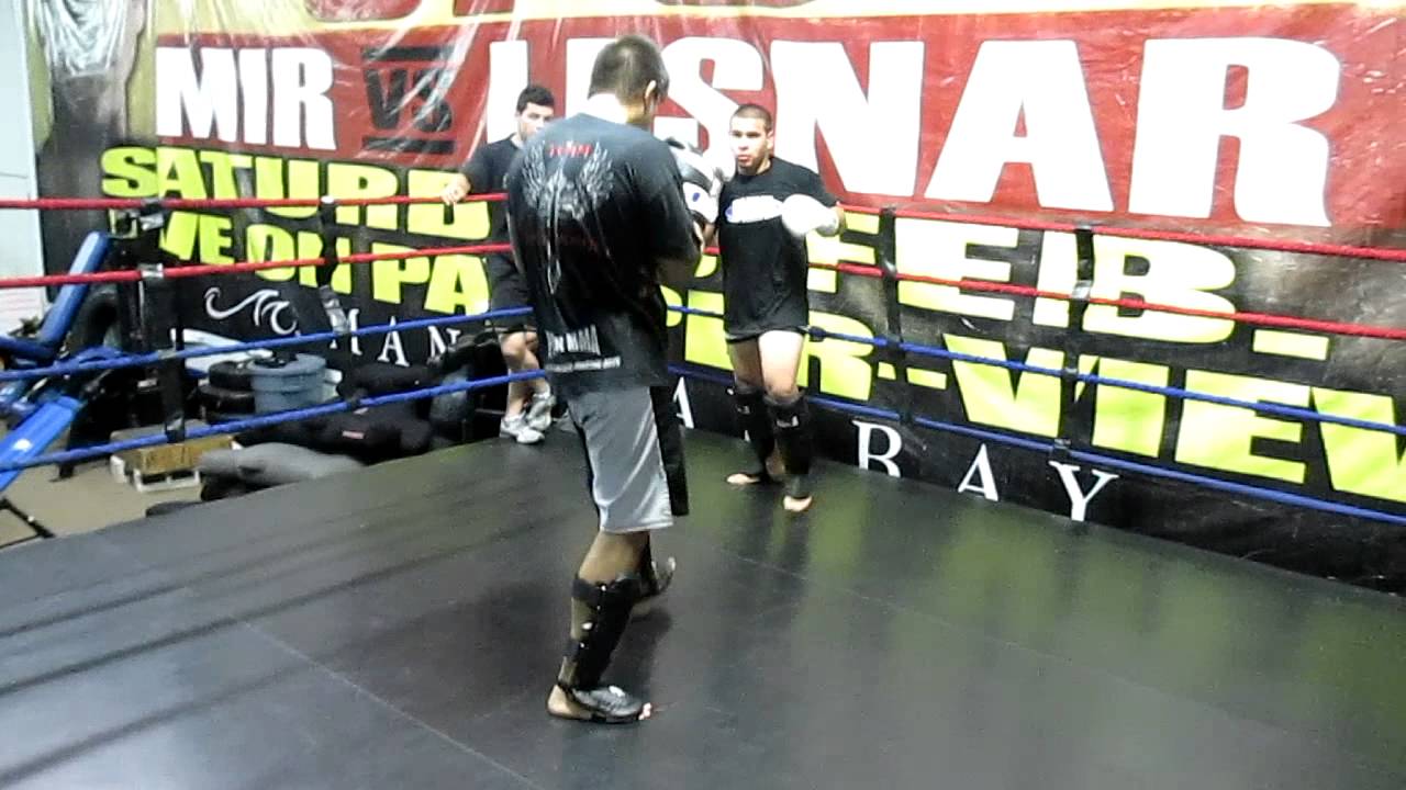 STX kickboxing class sparring