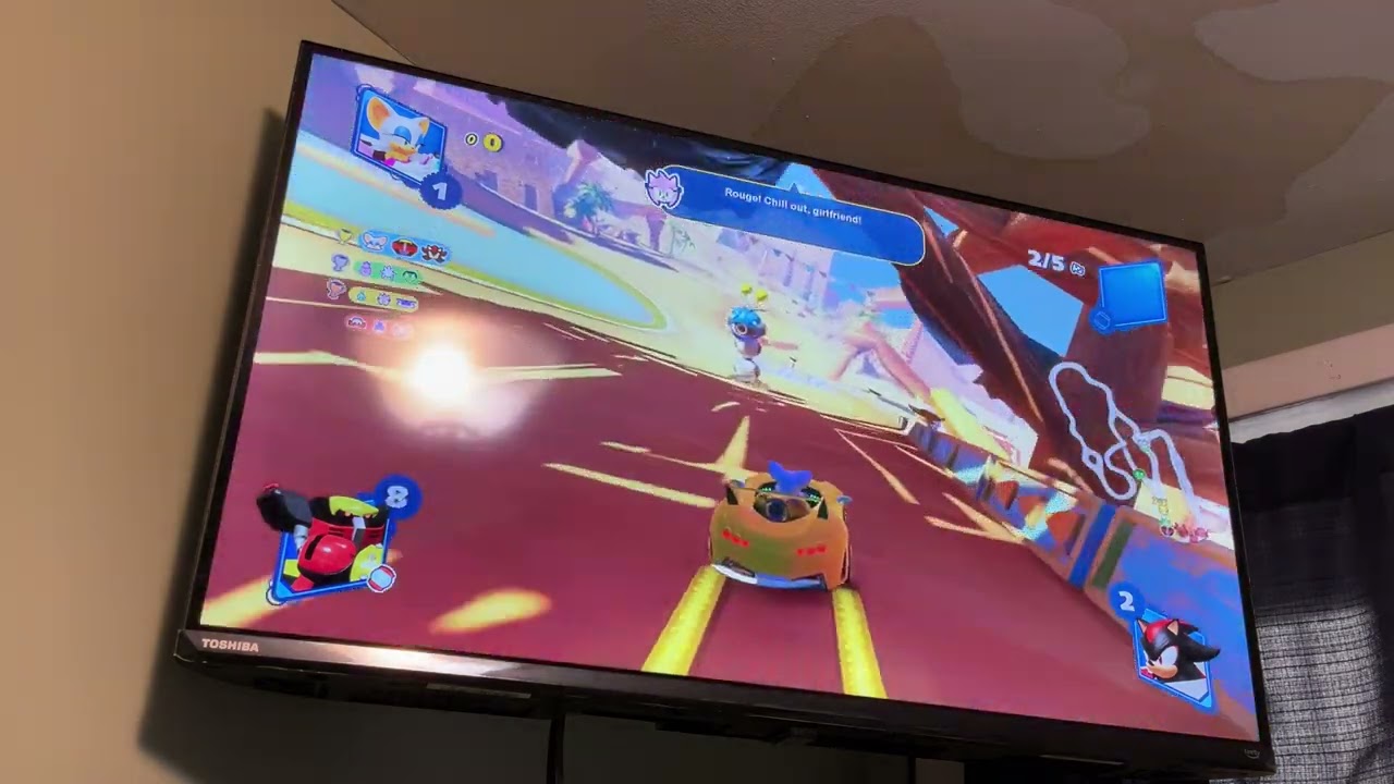 Team sonic racing sand road mirror Rouge and team Dark gameplay