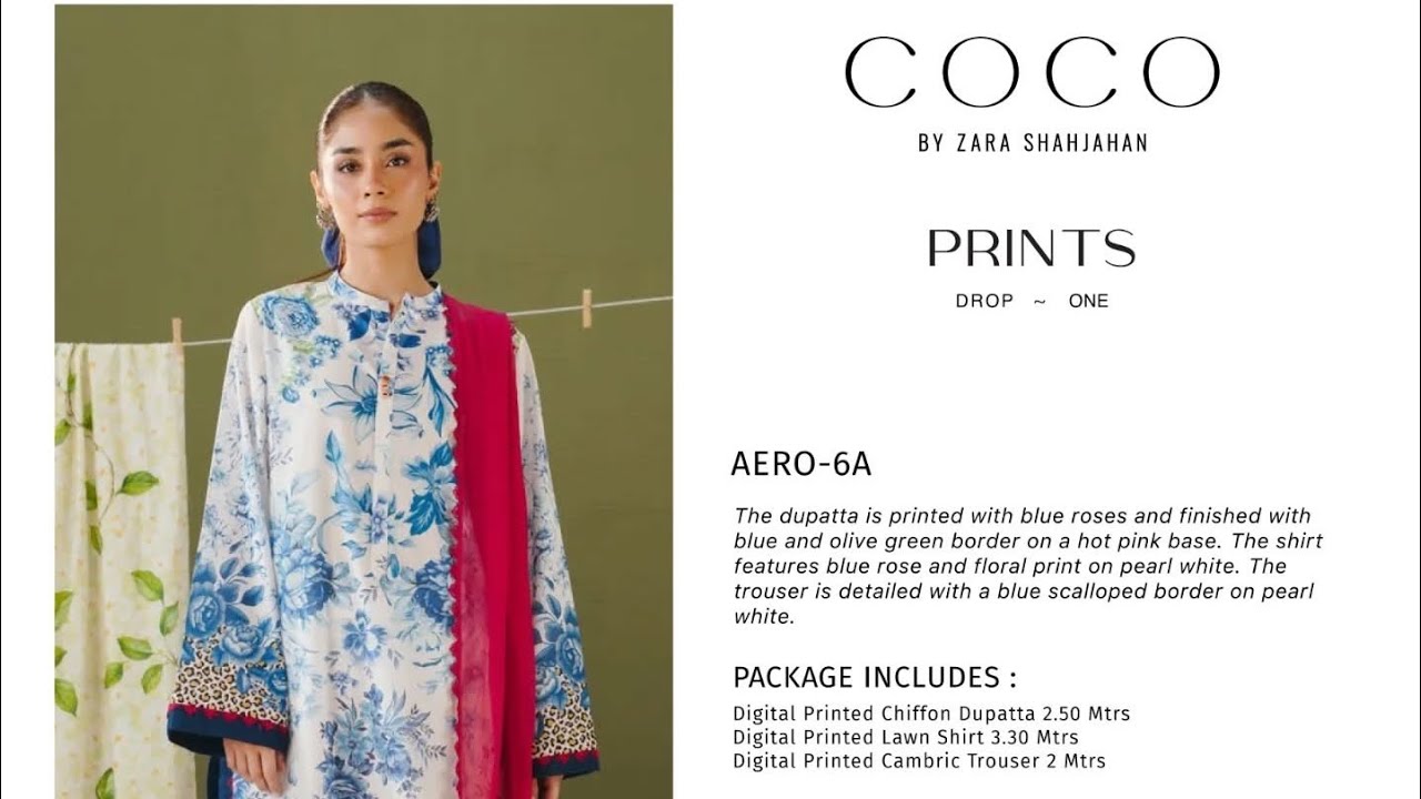 💯% Original Pakistani Brand-COCO Prints by Zara Shahjahan Lawn Collection’26 Drop 1..✨