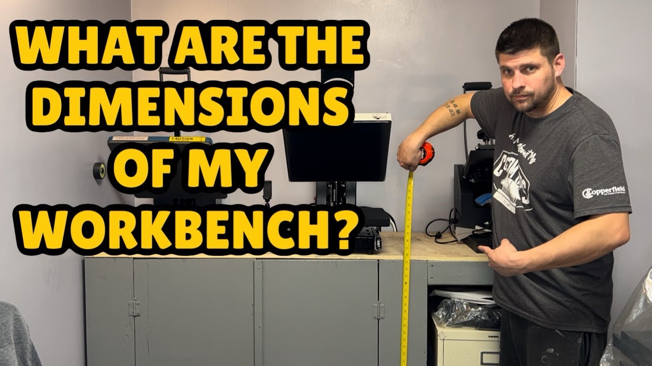 What are the dimensions of my workbench for my heat press?