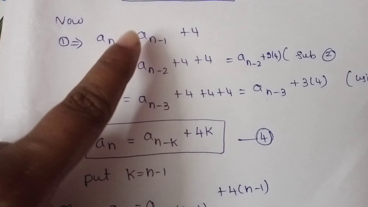 Solve recurrence relation -problem 2: Discrete mathematics