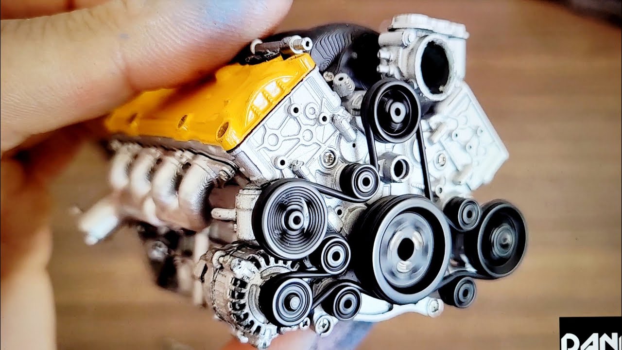 MAD 1/10 Scale V8 Animated Engine Test. RC Animatronics By Danny Huynh Creations.