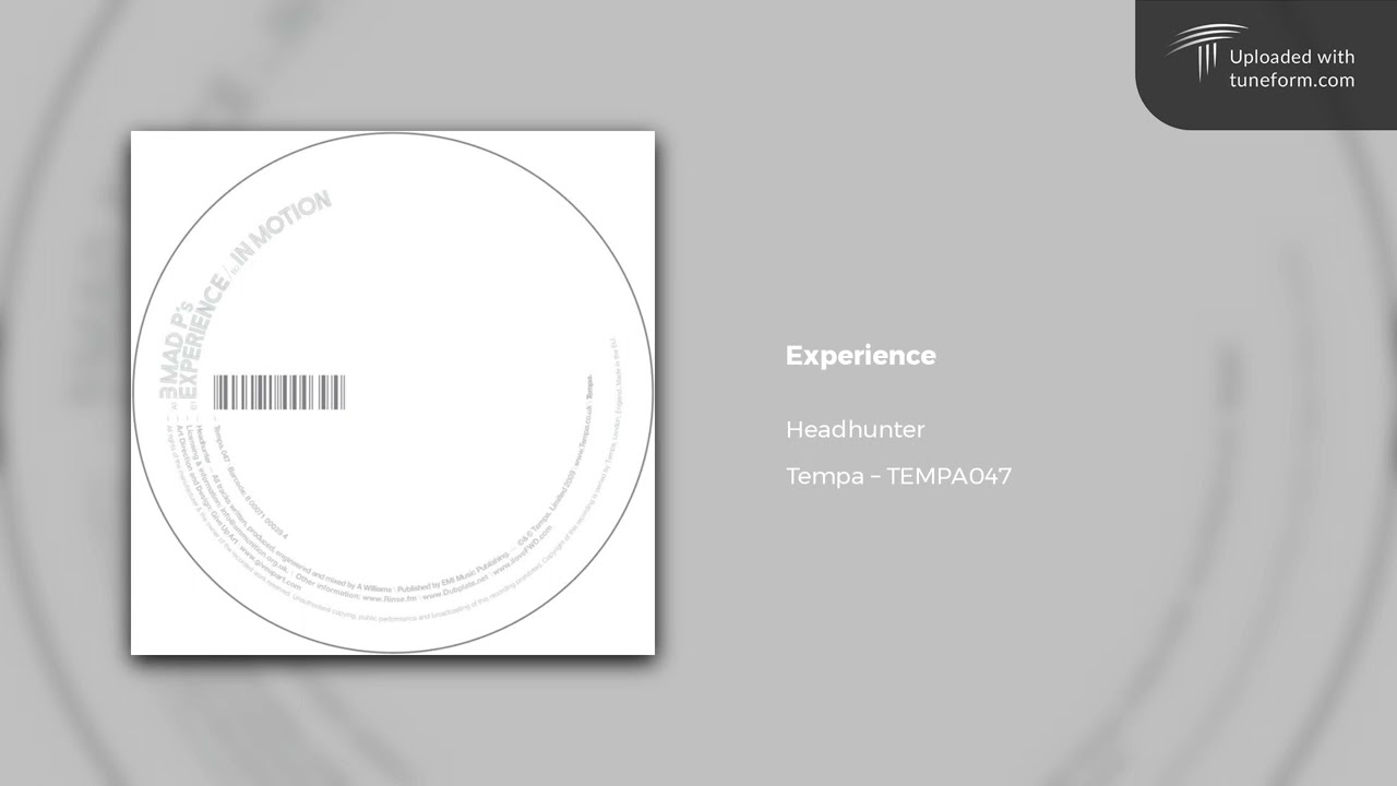 Headhunter - Experience (Tempa | TEMPA047) [Deep Dubstep]